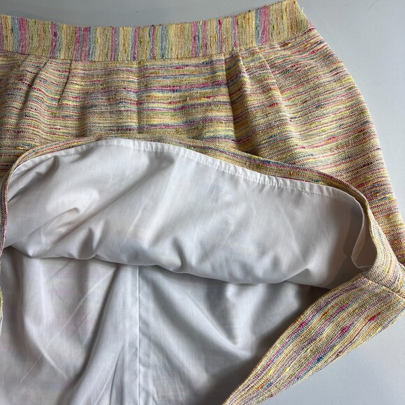Leona by Lauren Leonard Women's Mini Skirt Textured Tweed Multicolor Size 4 - Picture 4 of 11